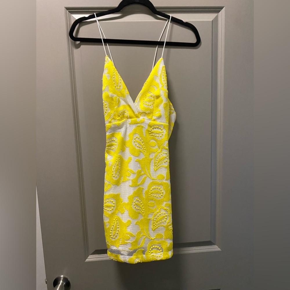 Anthropologie Maeve Yellow Lace Dress